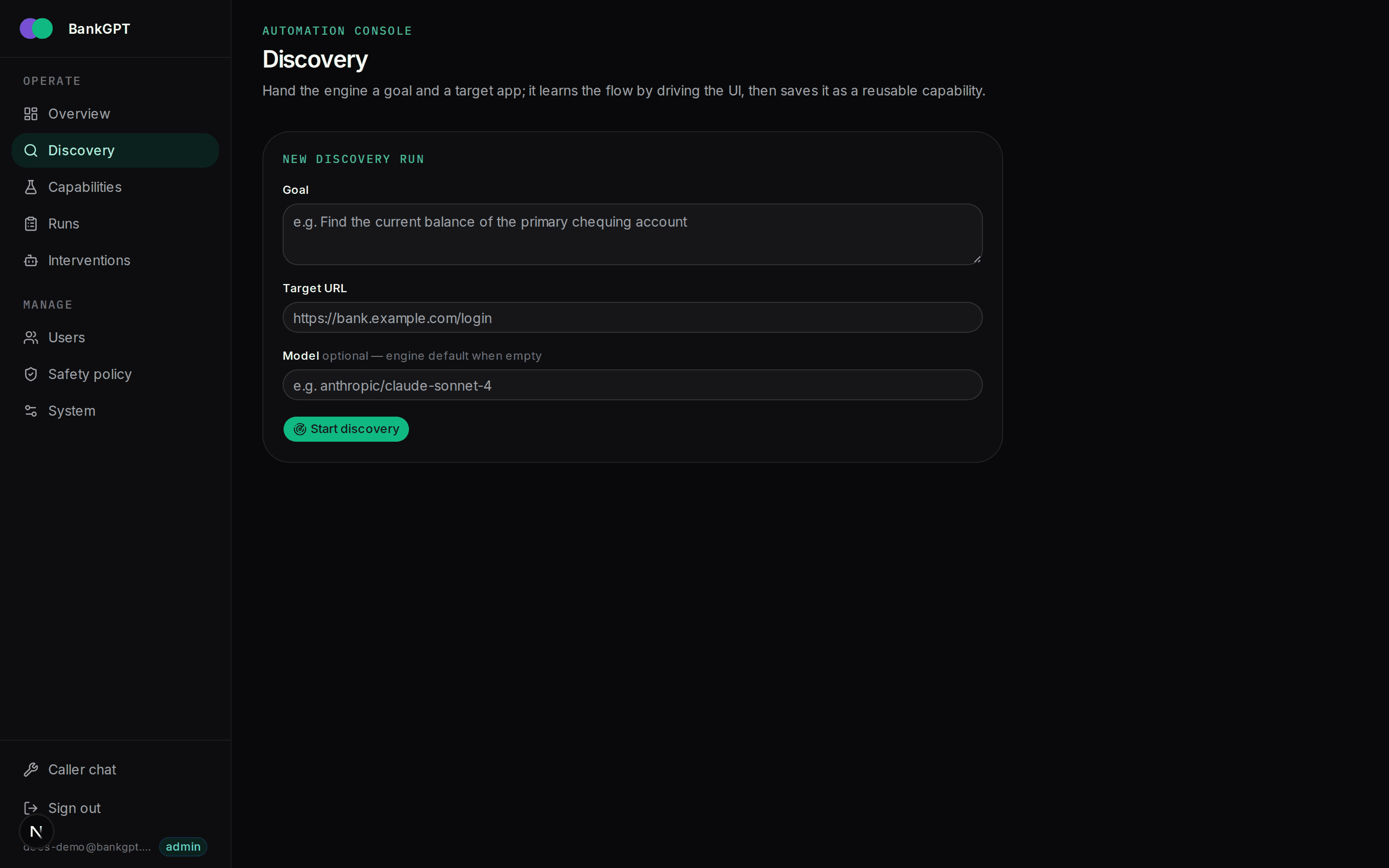 Discovery form