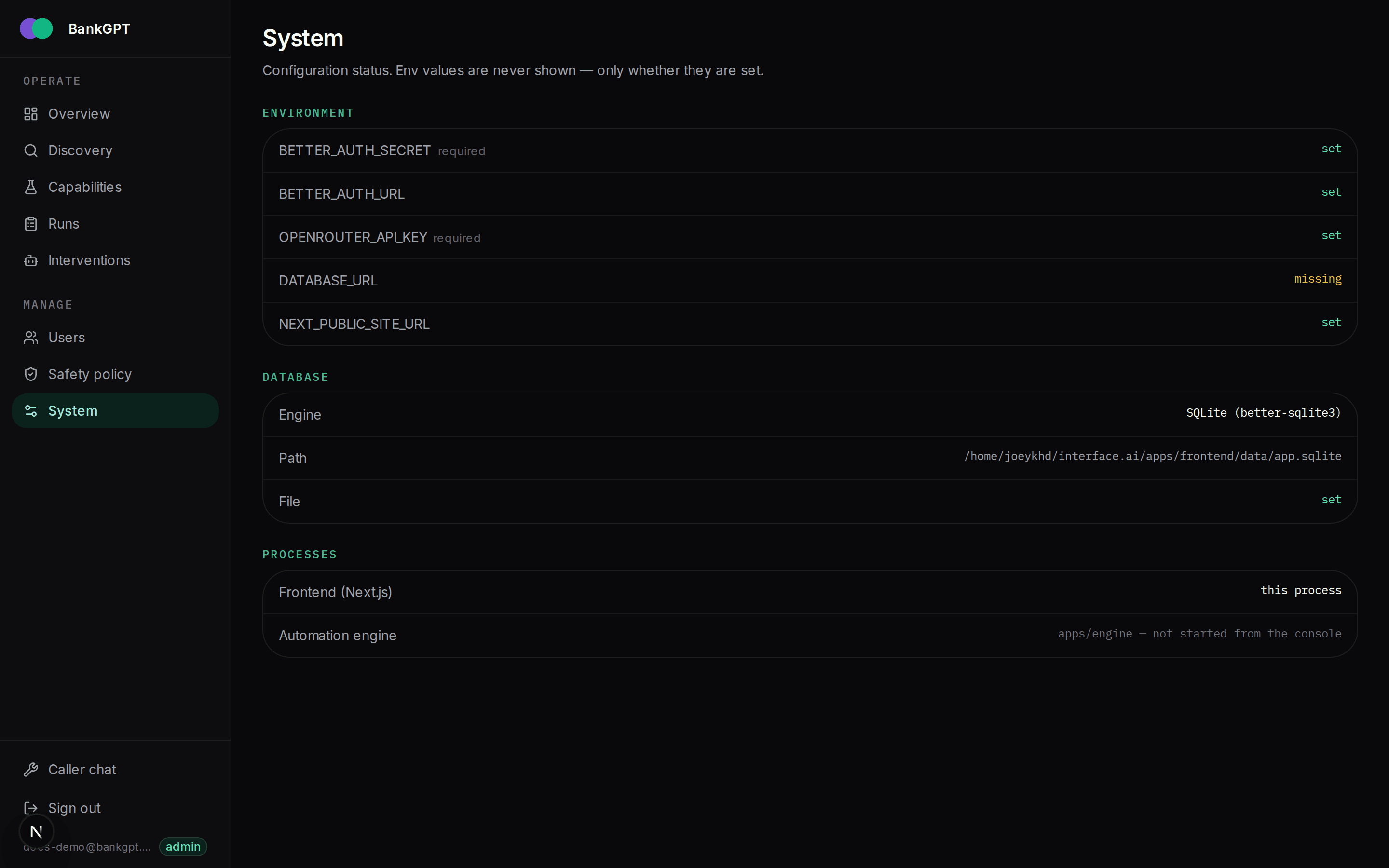 System page