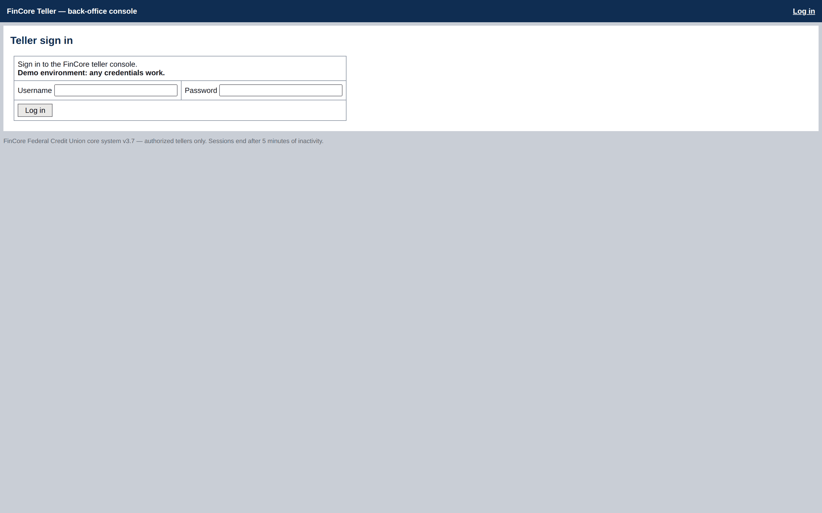 Mockbank login